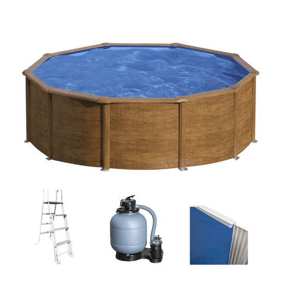 Gre Pacific rund Ø460 x 120 cm - Stahlwandpool