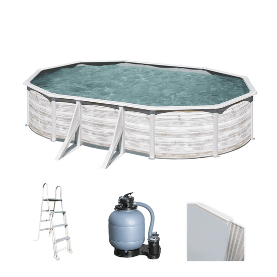 Gre Finlandia Oval 500x300x120cm - Stahlwandbecken
