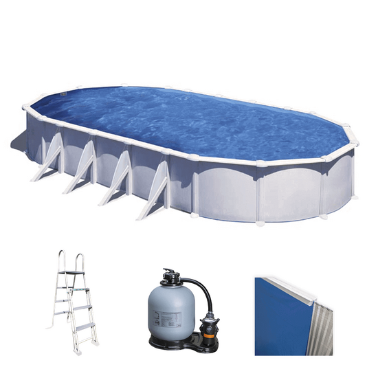 Gre Atlantis Oval 915x470x132cm - Stahlwandbecken