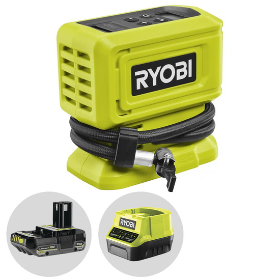 Ryobi RPI18-0 &ndash; Tragbarer Akku-Kompressor &ndash; 18 V &ndash; 2 Ah