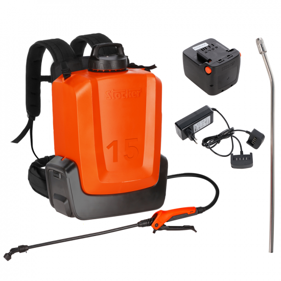 Stocker Ergomist 15 - Akku-Rückenspritze - 15 L Tank - 21 V - 4 Ah