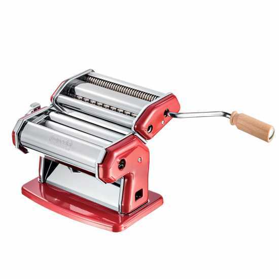 Imperia iPasta T.2/6,5 mm Rot - Manuelle Nudelmaschine au&szlig; Edelstahl