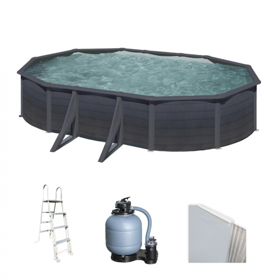 Gre Kea Ovale 610x375x120cm - Stahlwandpool