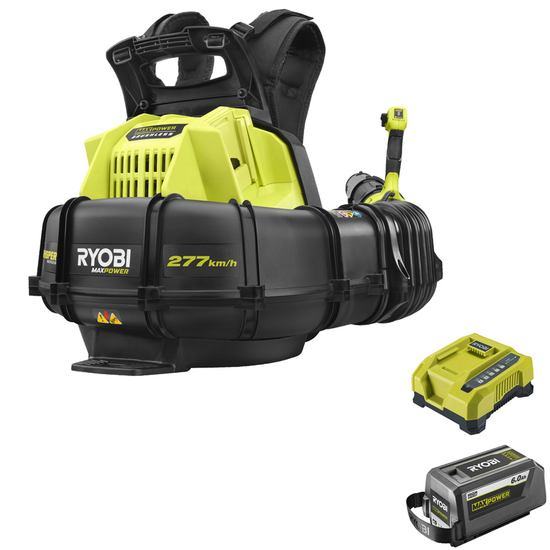 Ryobi RY36BPXB-0 - R&uuml;ckentragbarer Benzin-Laubbl&auml;ser - MAX POWER 36V 6Ah