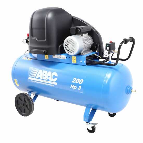 ABAC SILENT A39B 200 CM3 - Schallged&auml;mpfter einphasiger riemengetriebener elektrischer Luftkompressor - Motor 3 PS - 200 l