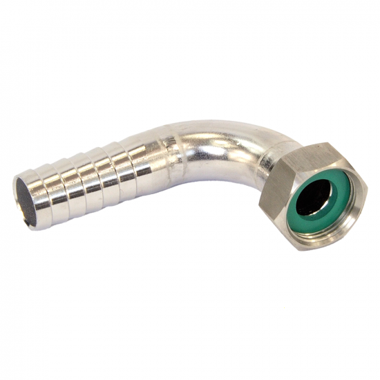 Gebogene Edelstahlverschraubung 3/4'' x 20mm mit Drehgelenk - TELLARINI