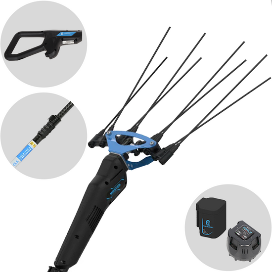 Campagnola MASTER PLUG-IN - Schaft aus Carbon und Aluminium - 288 - 373 cm - Elektrischer Olivenrüttler - 21,6 V 5 Ah