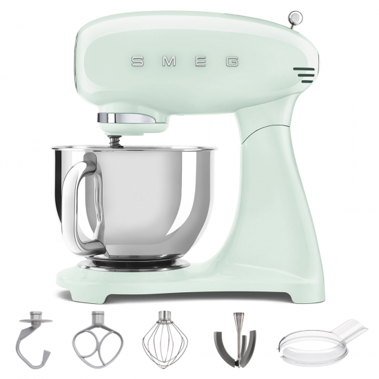 Smeg Full Color Pastellgr&uuml;n - K&uuml;chenmaschine - Edelstahlsch&uuml;ssel 4,8 Liter