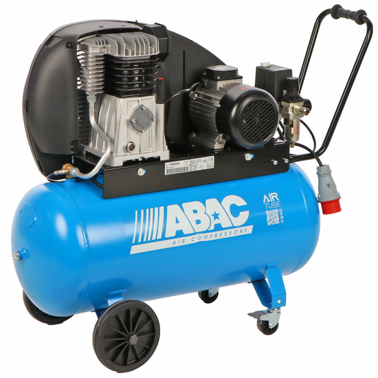 ABAC EXP A49B 90 CT3 – Drehstrombetriebener Elektroluftkompressor mit Riemenantrieb – 3-PS-Motor – 90 Liter