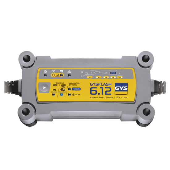 GYS Flash 6.12 - automatisches Ladeger&auml;t und Erhaltungsladeger&auml;t - Batterien 12V von 1.2 bis 125 Ah