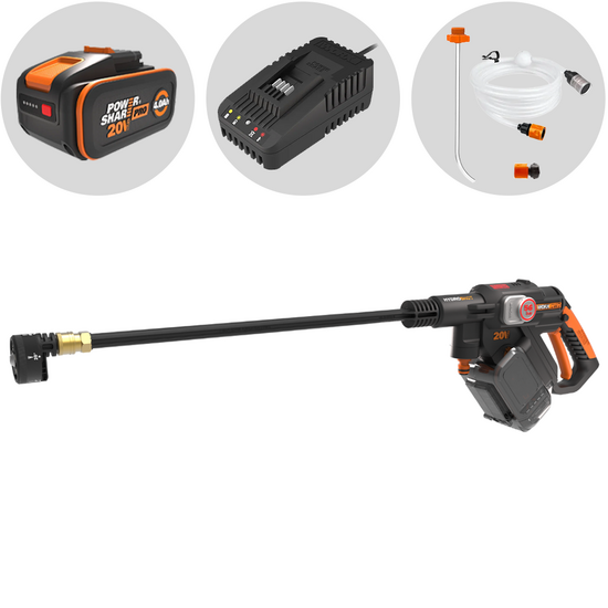 Worx Nitro HydroShot WG633E - Akku-Hochdruckreinigerpistole - 20V/4Ah