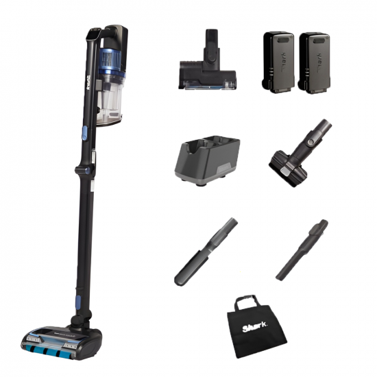 Shark Powerfins IZ320EUT - Staubsauger - Akku-Besen - Mit Pet Kit - 2x Akkus 21.6V