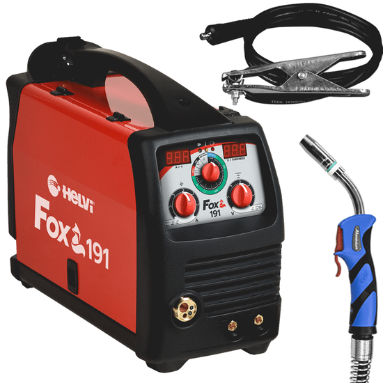 HELVI Fox 191 - Mikroprozessorgesteuertes, Multifunktions-Inverter-Schwei&szlig;ger&auml;t- MIG-MAG/MMA/TIG - DC