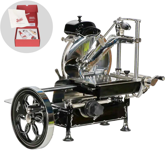 BERKEL B2 schwarz - Aufschnittmaschine mit Schwungrad - Messer 265 mm aus verchromtem Stahl