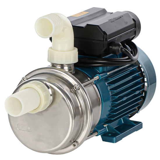 Tellarini ALM 30 &ndash; Elektrische Edelstahl-Umf&uuml;llpumpe &ndash; 1 gerader + 1 gebogener Nylon-Anschluss &ndash; W&auml;hlen Sie Ihre Anschl&uuml;sse!