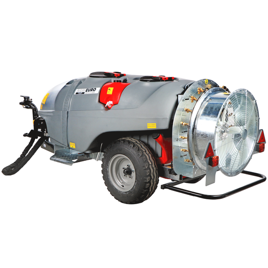 Nachlauf- Gebl&auml;sespritze Gray T Car 1500/80 mit Traktoranschluss f&uuml;r die Spr&uuml;hbehandlung - Fassungsverm&ouml;gen 1500 l - Pumpe AR1064
