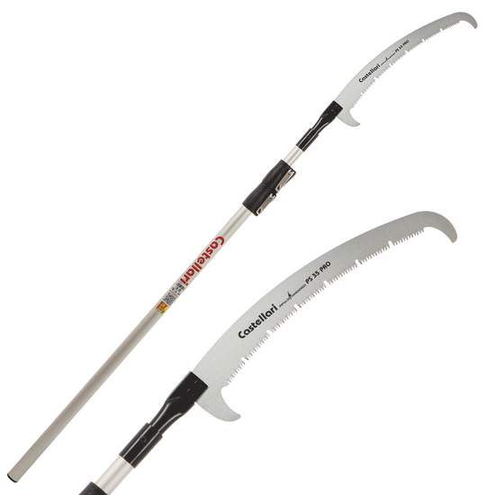 Castellari PS35PRO+AT6 - Gest&auml;nges&auml;ge mit &bdquo;U&ldquo;-Z&auml;hnen auf Aluminiumschaft - 265-615 cm - 35 cm S&auml;geblatt