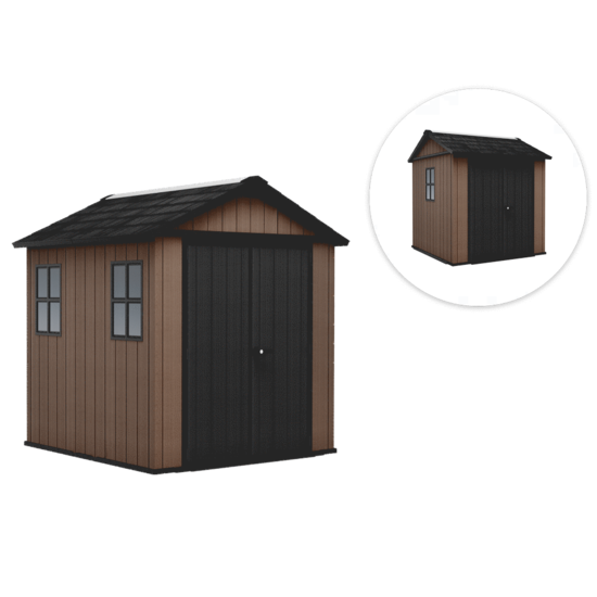 Keter Newton plus 757/775 - Gartenhaus - mit Fenstern - 230x223.8x246 cm