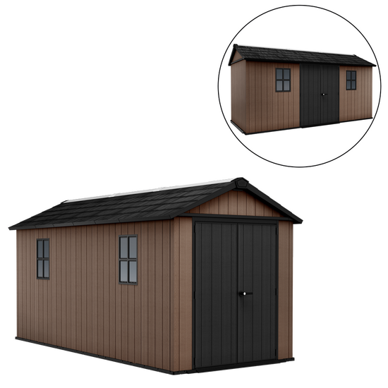 Keter Newton plus 7515/1575 - Gartenhaus - Mit Fenstern