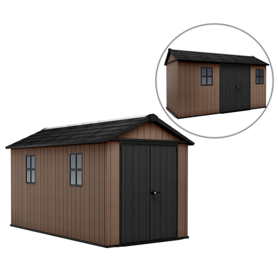 Keter Newton plus 7513/1375 - Gartenhaus - Mit Doppelt&uuml;r und Fenstern