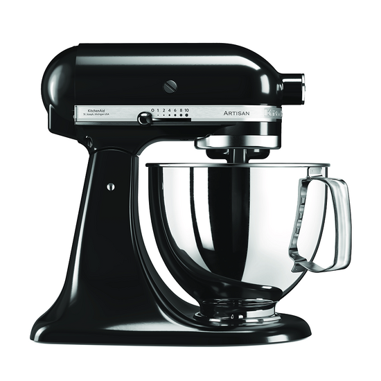 KitchenAid Artisan 5KSM125-EOB Onyx Schwarz &ndash; K&uuml;chenmaschine mit kippbarem Motorkopf