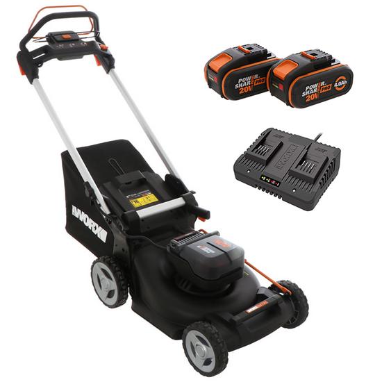 Akku-Rasenm&auml;her mit Radantrieb WORX NITRO WG749E - 40V / 4Ah - 46 cm Schnittbreite