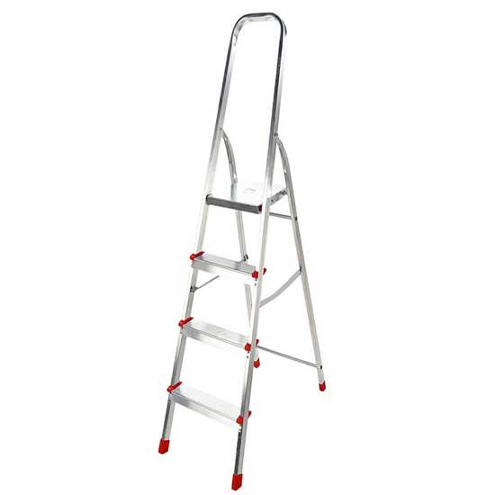 Aluminium-Trittleiter mit St&auml;nder Alice 4, 4 Stufen, 1,49 m