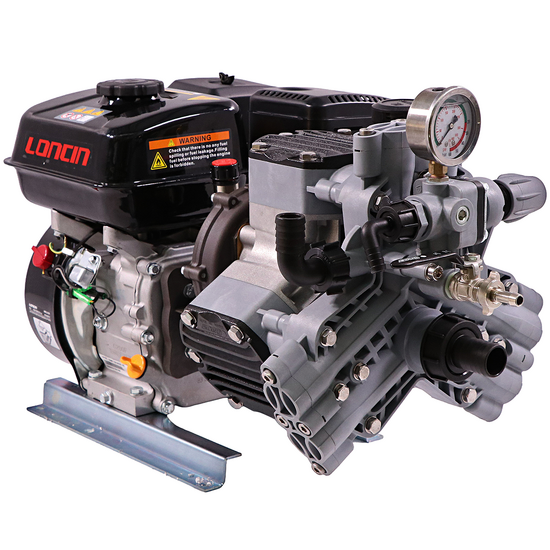 Comet MTP P40/20 BA (CE) &ndash; Spritzmotopumpe mit Benzinmotor &ndash; Loncin G200F-Motor &ndash; Ausf&uuml;hrung f&uuml;r S&auml;uren und chemische Produkte