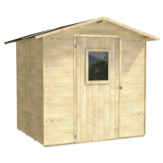 Alce Vaniglia 200x207 -  Ger&auml;tehaus aus Holz - Mit Frontfenster - 200x207x214 cm