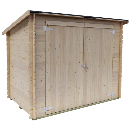 Alce Eureka 218x130 &ndash; Gartenhaus aus Holz &ndash; Pultdach &ndash; 218x130x167 cm