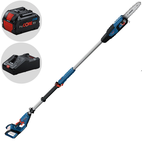 Bosch Professional GKE 18V-25T &ndash; Akku-Teleskop-Kettens&auml;ge &ndash; 18 V 8 Ah