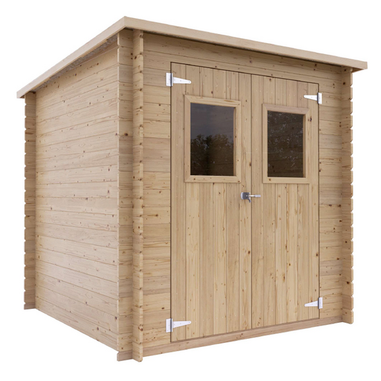 Alce Gallipoli 198x198 - Ger&auml;tehaus aus Holz - Mit Frontfenster - 204x205x197 cm