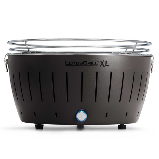 LotusGrill LG G435 U &ndash; Tragbarer XL-Holzkohlegrill f&uuml;r den Au&szlig;enbereich &ndash; Anthrazitfarbenes Au&szlig;engeh&auml;use