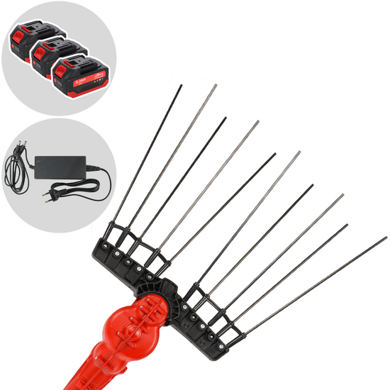Aima Twigo Cordless &ndash; Akku-Elektro-Olivenernter &ndash; Teleskopstange aus Aluminium 195&ndash;300 cm &ndash; 3 x 21 V 5,2 Ah