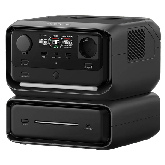 EcoFlow River 3 Max – Tragbare Powerstation mit Akku – 600 W – 572 Wh / 22.4V