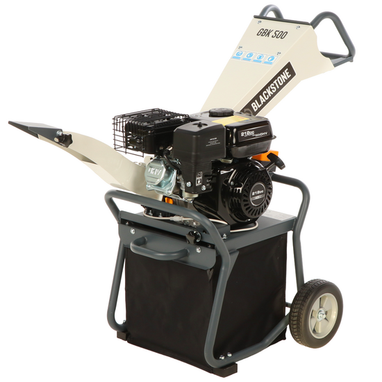 BlackStone GBK 500 &ndash; 2-in-1-Benzin-H&auml;cksler mit Fangkorb und Trichterauswurf &ndash; Ducar DH212