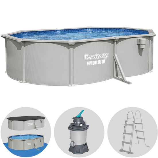 Bestway Hydrium 56586DE - 500x360x120 cm - Stahlwandpool, oval