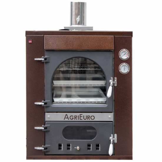 AgriEuro Medius 80 Deluxe INC - Einbau-Holzbackofen aus Stahl - kupferfarben