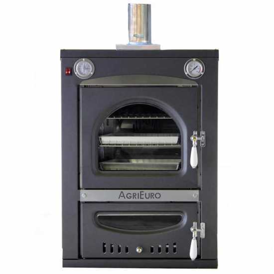 AgriEuro Minimus 50 INC - Einbau-Holzbackofen aus Stahl - Umluftbackofen