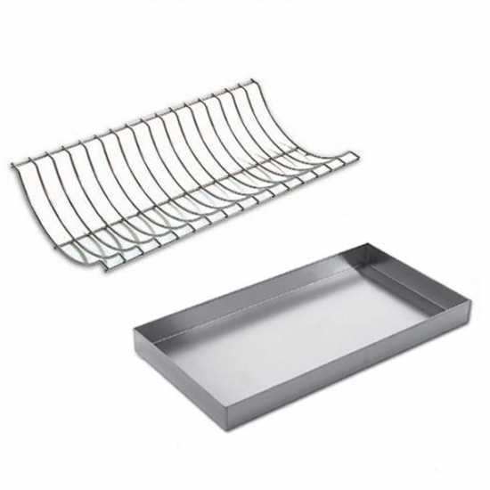 Grillrost für Spanferkel mit Backblech mit hohem rand 50x100