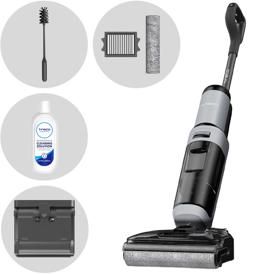 Tineco Floor One i5 Stretch Plus  -  Akku-Nass-Trockensauger - 3 in 1: Wischen, Trocknen und Saugen