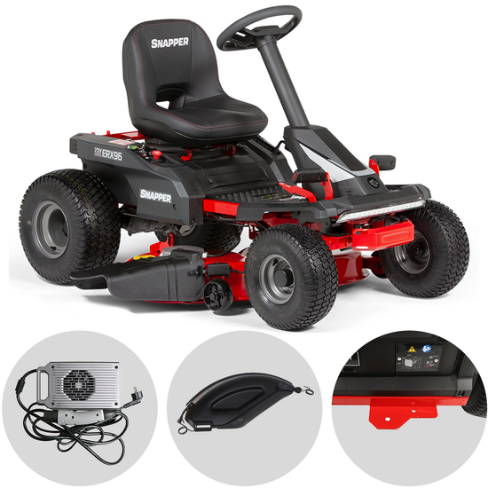Snapper ERX96 – Akku-Rasentraktor 72 V/28 Ah – Seitenauswurf und Mulchfunktion