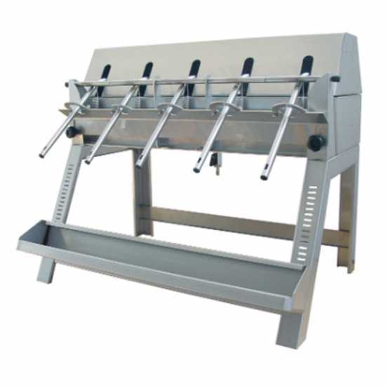 Enotecnica Pillan 5B INOX - manuelles Abf&uuml;llger&auml;t mit 5 Stationen, mit F&uuml;llventile, Tank und Struktur aus Edelstahl