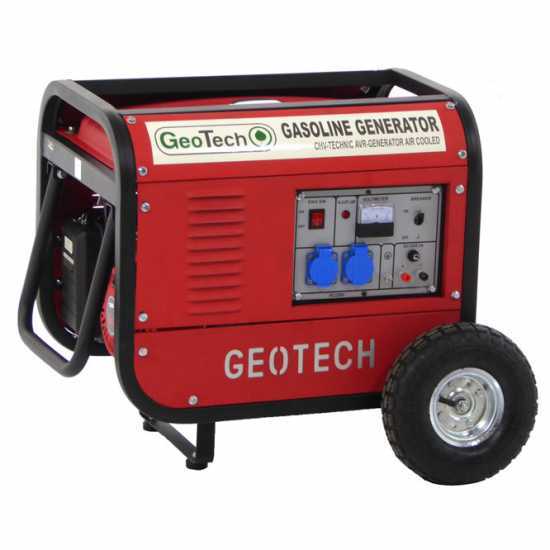 GeoTech GGSA3000 - Benzin-Stromerzeuger mit R&auml;dern mit AVR-Regelung 2.7 kW - Dauerleistung 2.5 kW einphasig