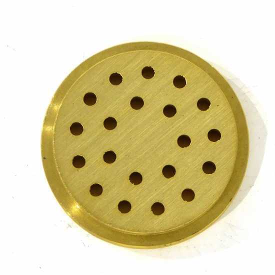 Messing Nudelvorsatz f&uuml;r 3 mm SPAGHETTI. Passend zur New O.M.R.A Nudelpresse