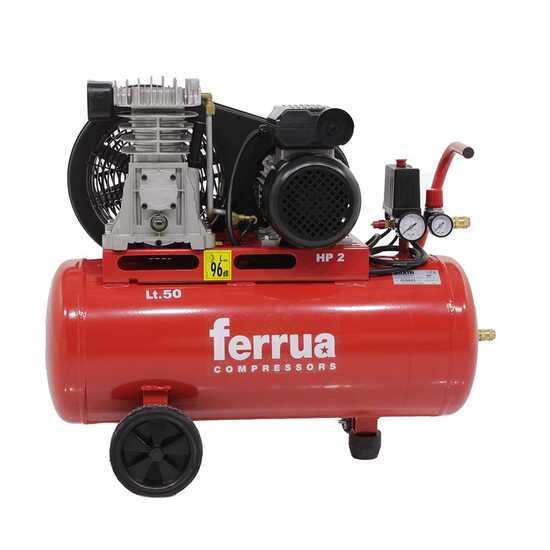 Ferrua FB28/50 CM2 - Elektrischer Kompressor mit Riemenantrieb - Motor 2PS - 50Lt