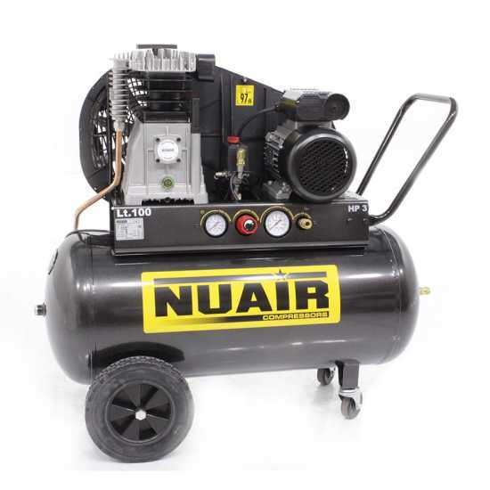 Nuair B 3800B/3M/100 TECH - Elektrischer Kompressor mit Riemenantrieb - Motor 3PS - 100 Lt