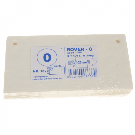 Sorte 0 - Filterkartons Rover f&uuml;r Pulcino Filterpumpen &ndash; 20 x 10 cm &ndash; 10 Stk