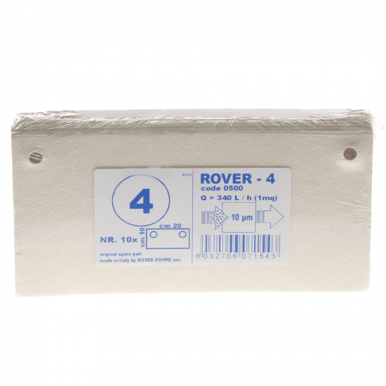 Sorte 4 - Filterkartons Rover f&uuml;r Pulcino Filterpumpen &ndash; 20 x 10 cm &ndash; 10 Stk