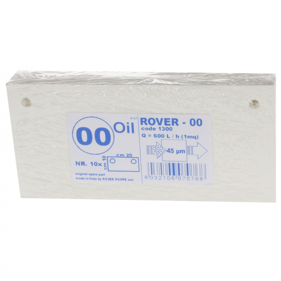 Sorte 00 - Filterkartons Rover für Pulcino Filterpumpen – Für Speiseöl –20 x 10 cm – 10 Stk